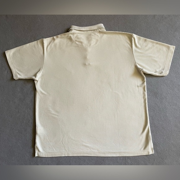 Jamaica Jaxx Men’s Ivory Striped Polo Shirt Size XL Modal Blend Casual Comfort - Picture 6 of 6